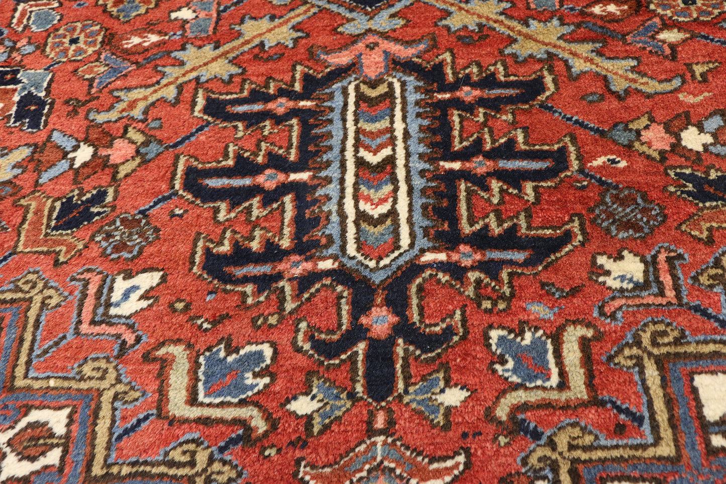 9 x 12 Antique Persian Heriz Rug 77228