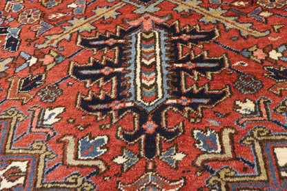 9 x 12 Antique Persian Heriz Rug 77228