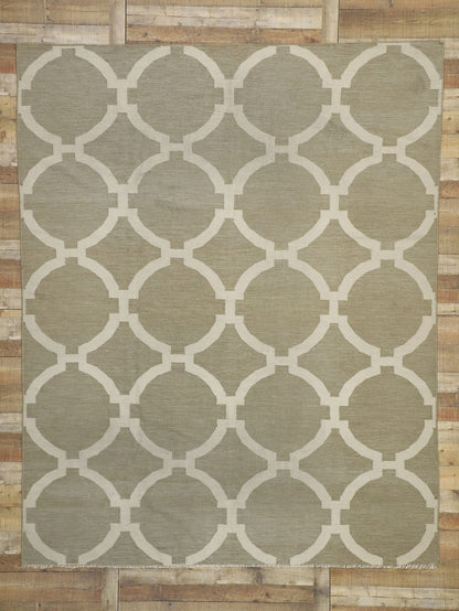 8 x 10 Transitional Trellis Kilim Rug 77229