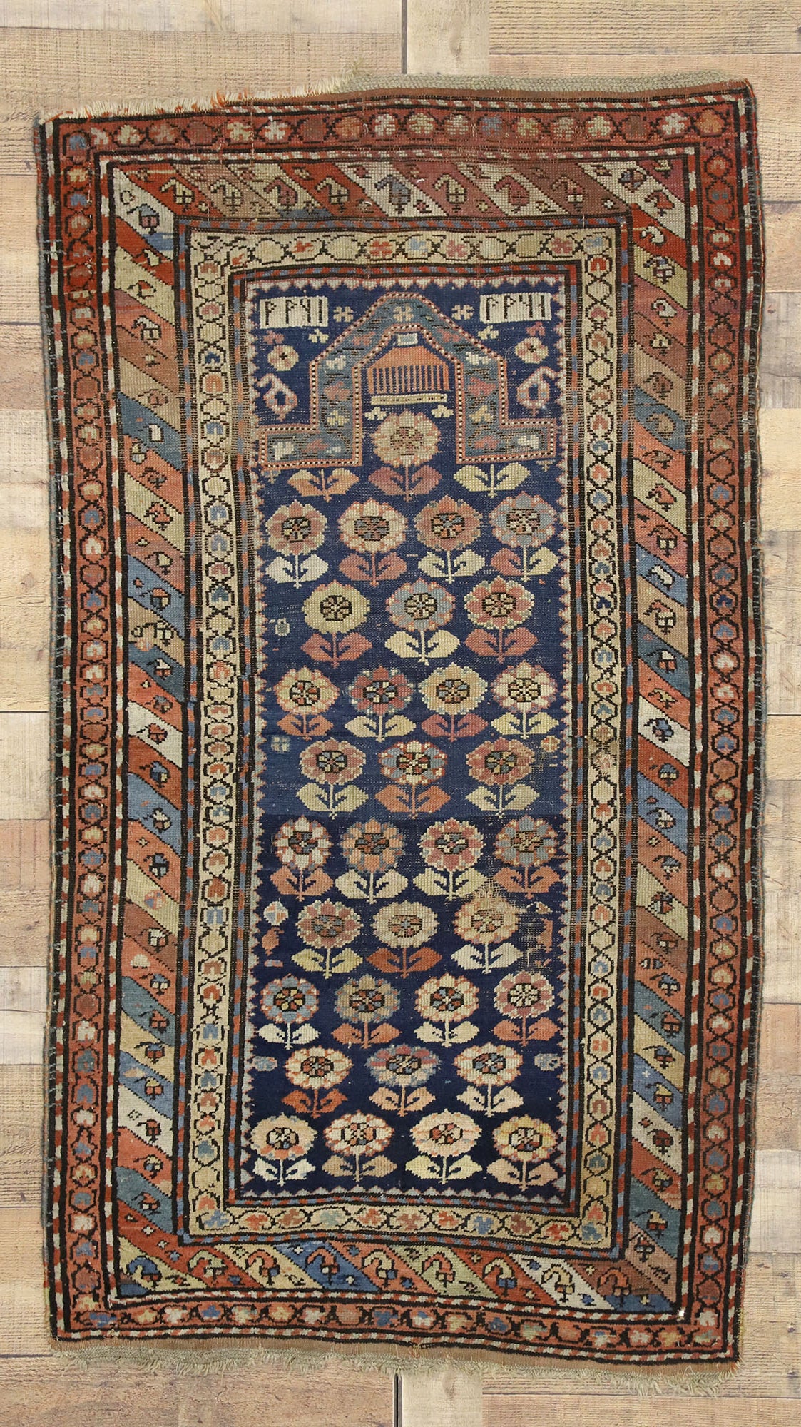 3 x 5 Antique Caucasian Shirvan Prayer Rug 77233