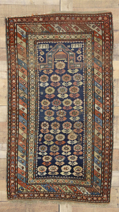 3 x 5 Antique Caucasian Shirvan Prayer Rug 77233