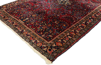 4 x 5 Antique Persian Sarouk Rug 77235