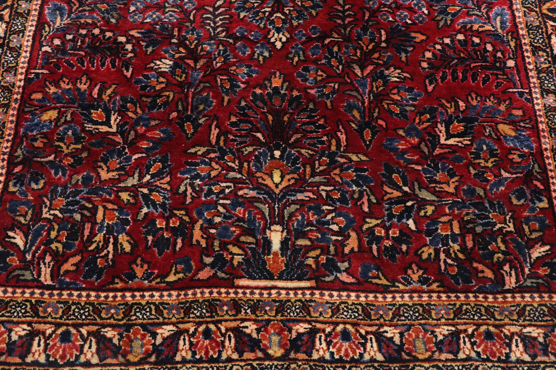 4 x 5 Antique Persian Sarouk Rug 77235