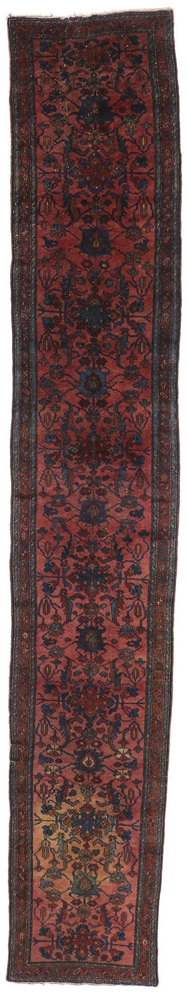 3 x 16 Antique Persian Lilihan Rug Runner 77236