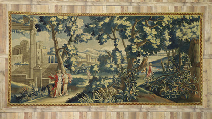 7 x 15 Antique French Verdure Tapestry 77237
