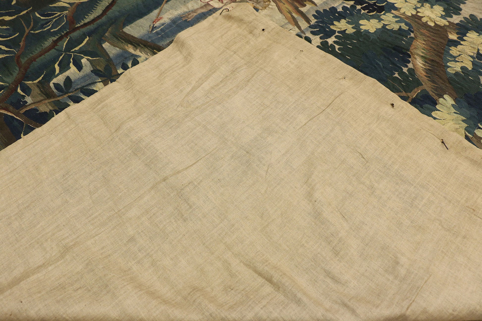 7 x 15 Antique French Verdure Tapestry 77237