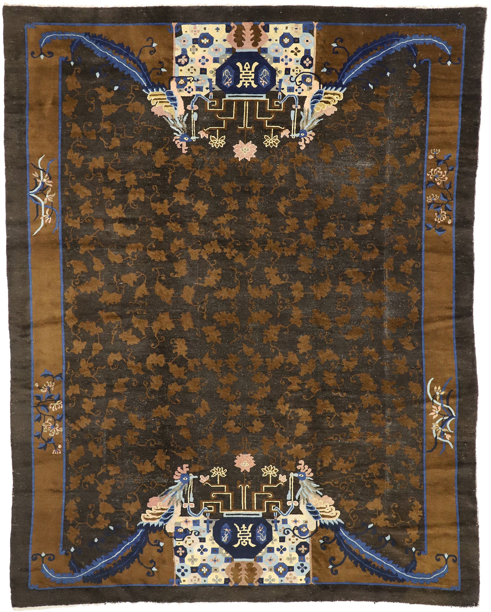 9 x 11 Antique Chinese Peking Rug 77239