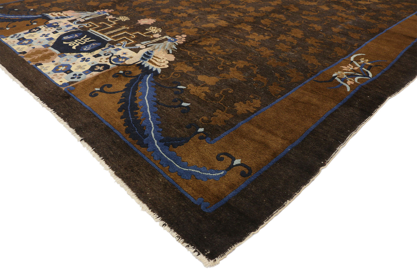 9 x 11 Antique Chinese Peking Rug 77239