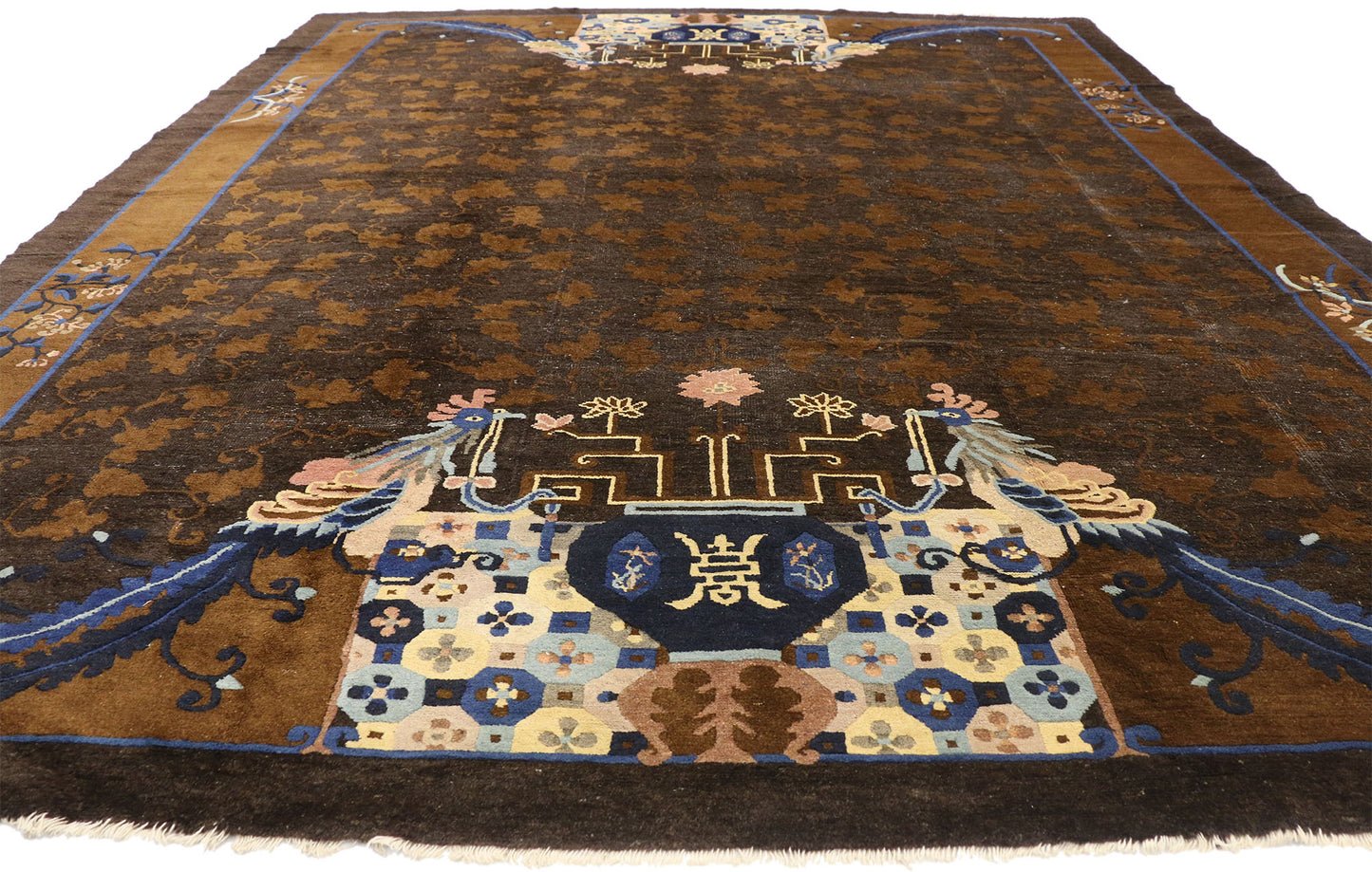 9 x 11 Antique Chinese Peking Rug 77239