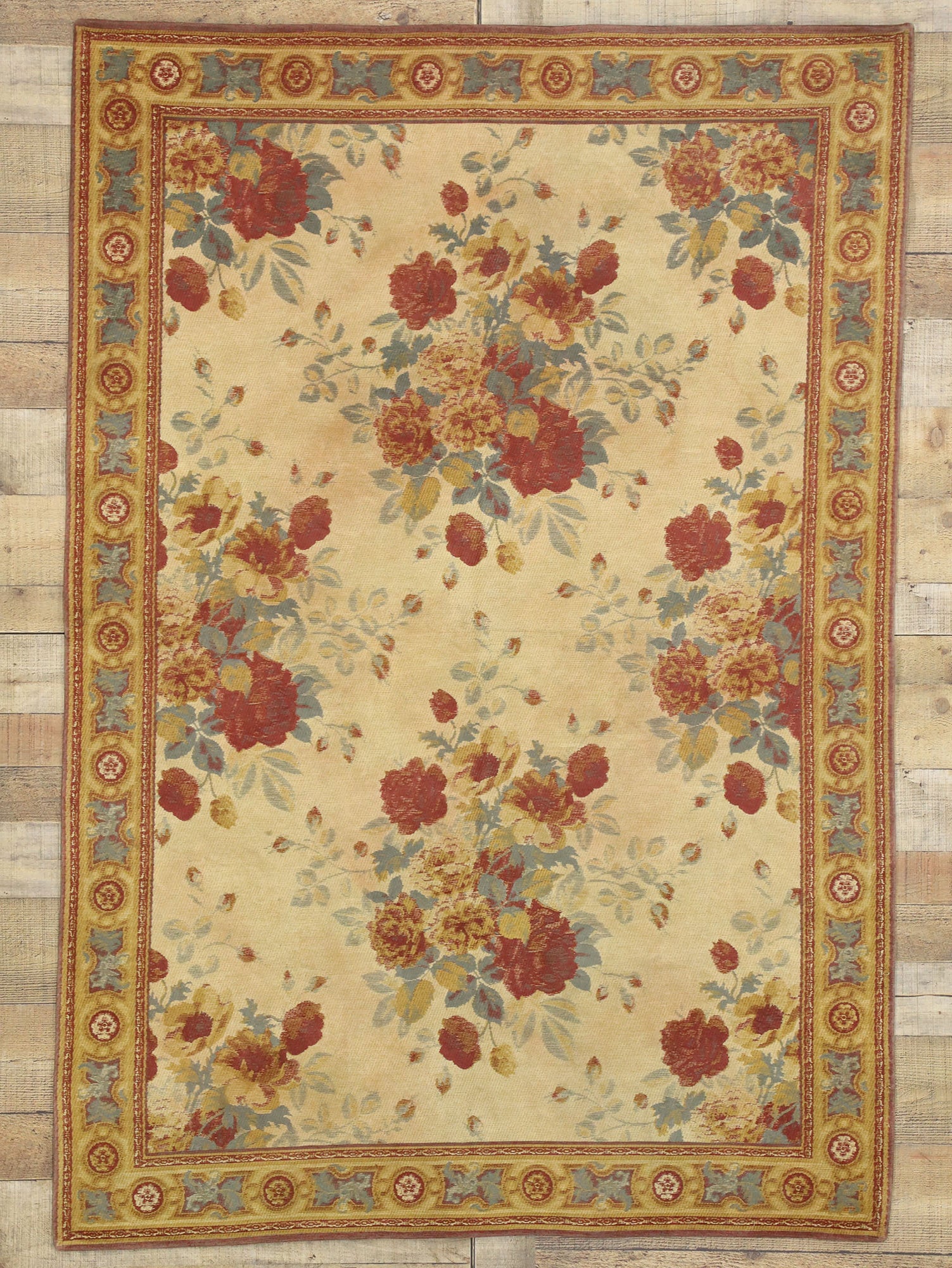 4 x 6 Vintage English Rose Tapestry 77243