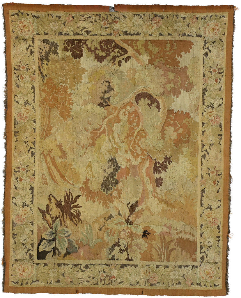 5 x 7 Antique French Verdure Tapestry 77247