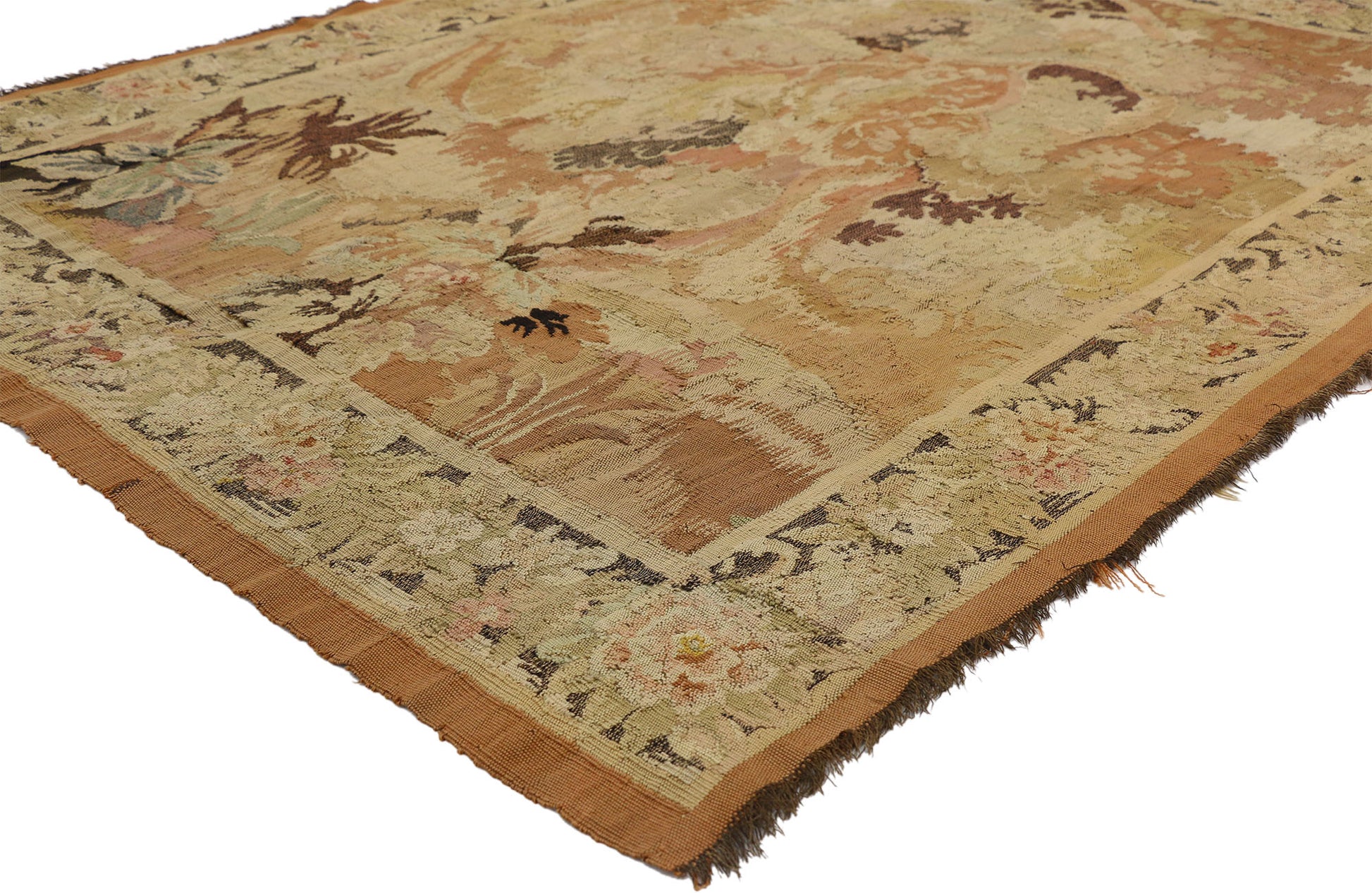 5 x 7 Antique French Verdure Tapestry 77247