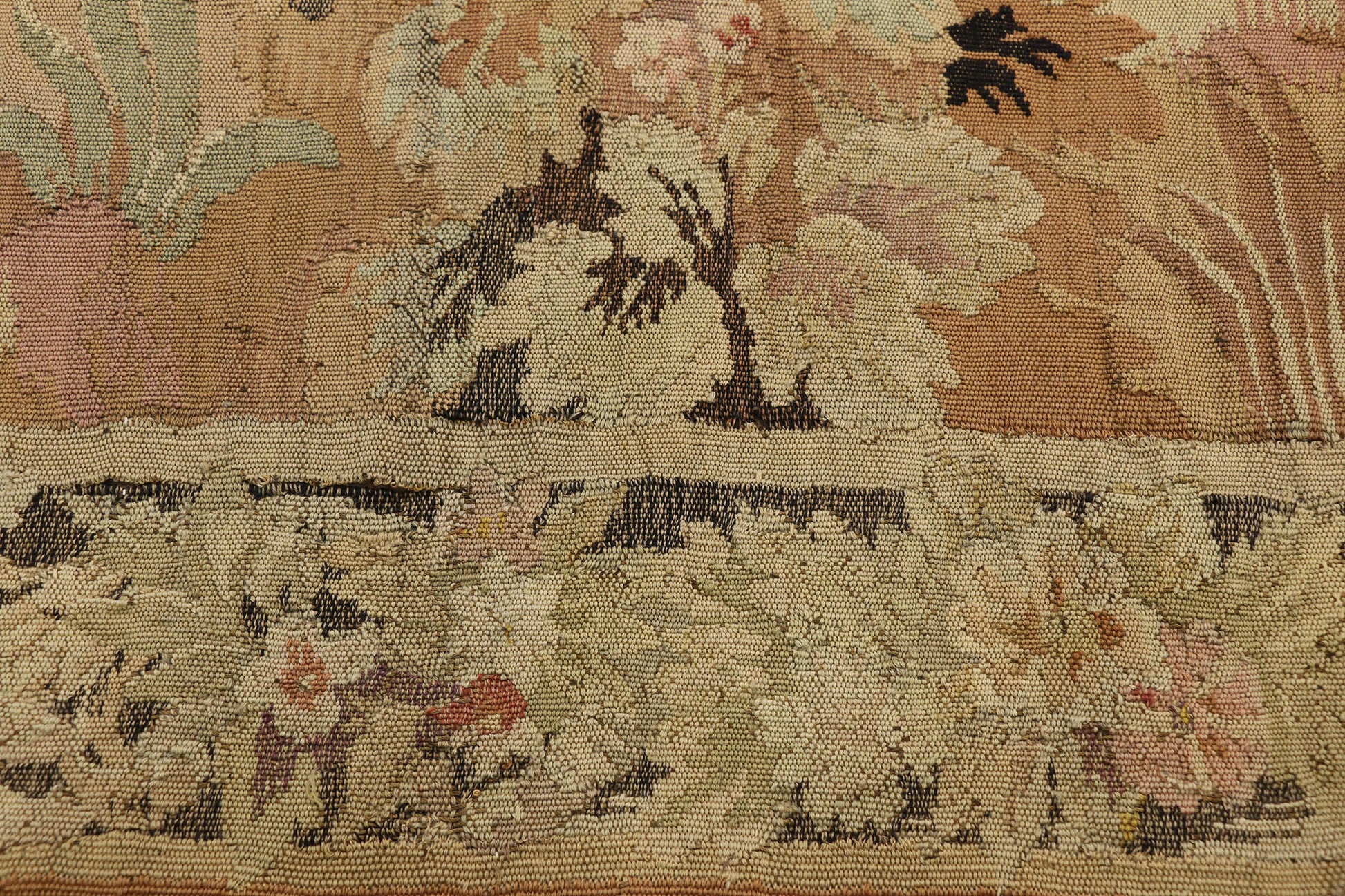 5 x 7 Antique French Verdure Tapestry 77247