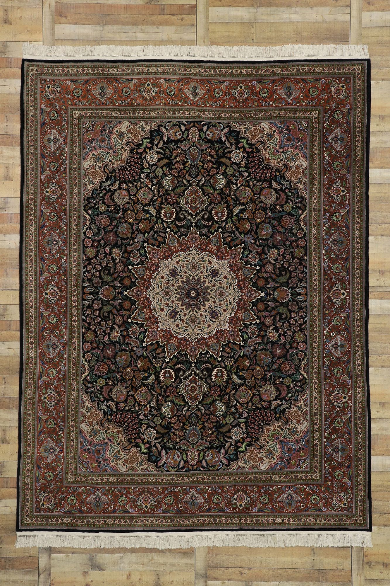 9 x 12 Vintage Chinese Tabriz Rug 77256