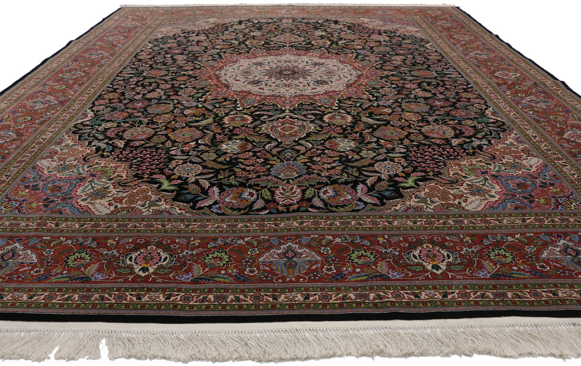 9 x 12 Vintage Chinese Tabriz Rug 77256