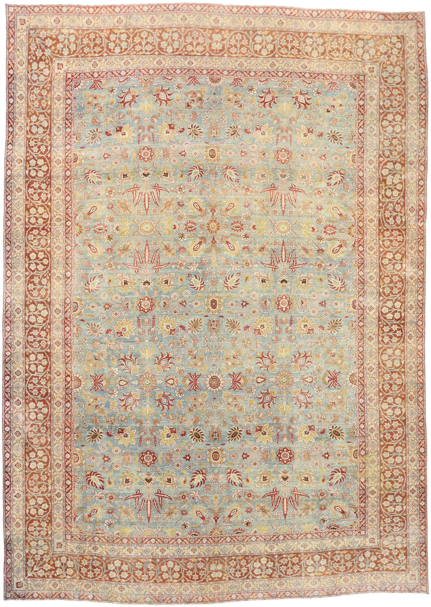 11 x 15 Antique Persian Kerman Rug 77258