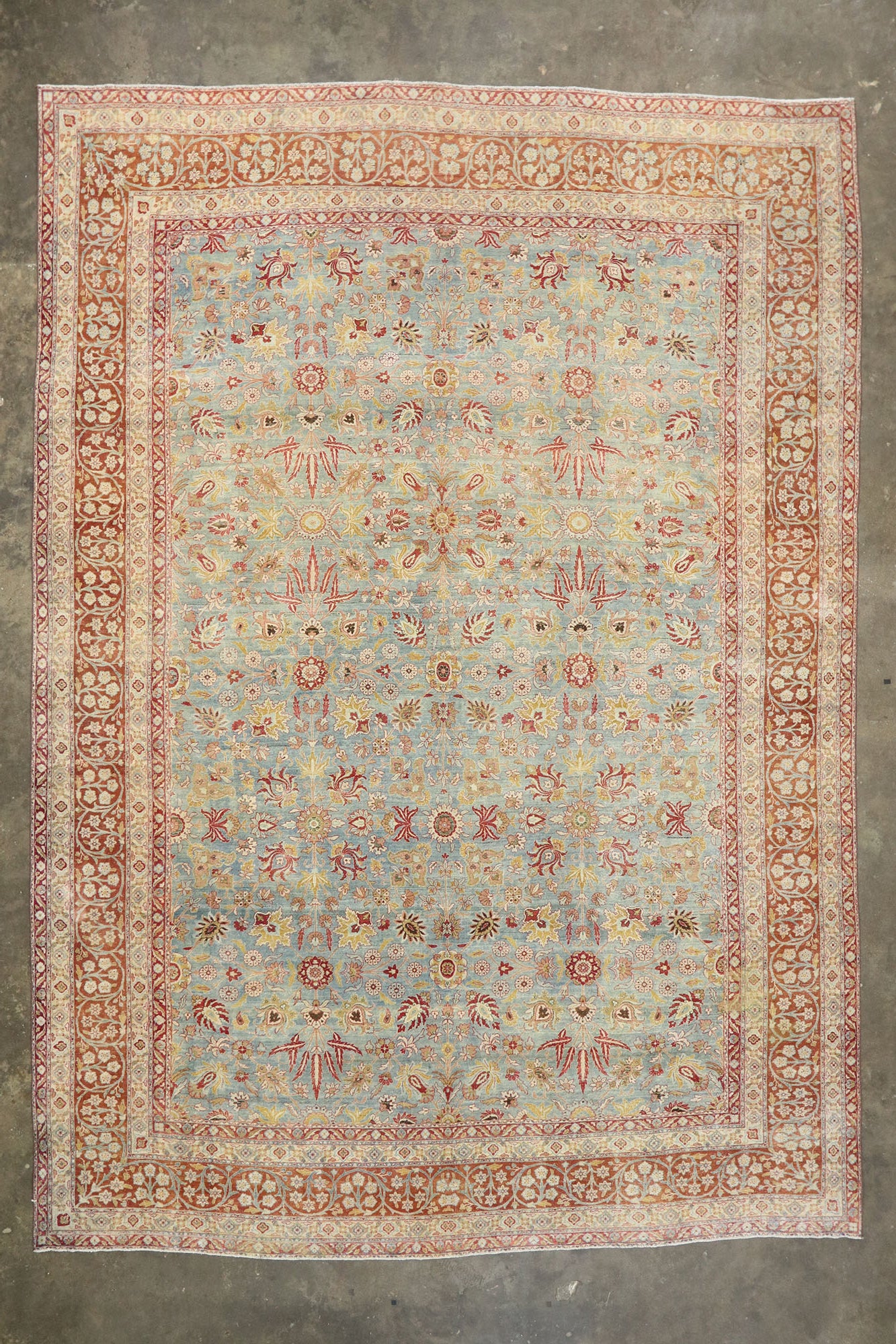 11 x 15 Antique Persian Kerman Rug 77258