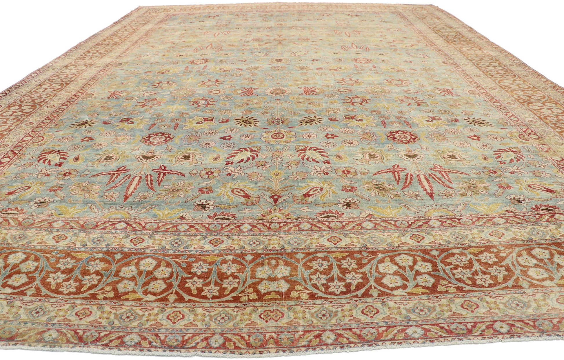 11 x 15 Antique Persian Kerman Rug 77258