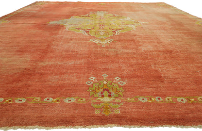 15 x 15 Antique Turkish Oushak Rug 77261