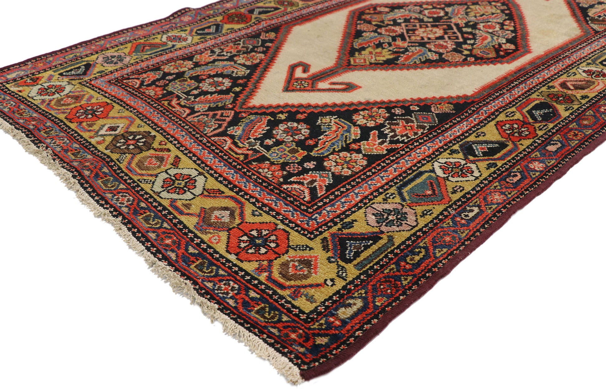 4 x 14 Antique Persian Malayer Runner 77265