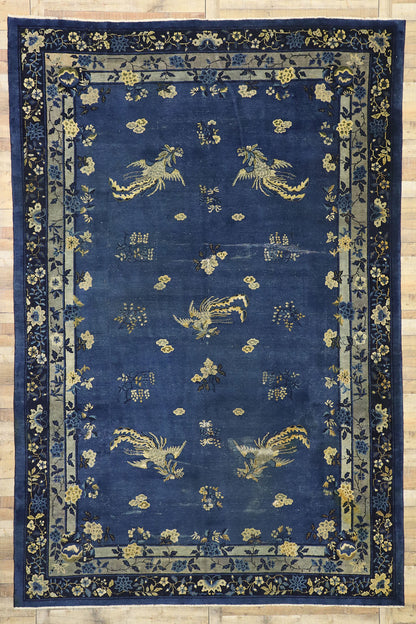 9 x 14 Antique Chinese Peking Rug 77266