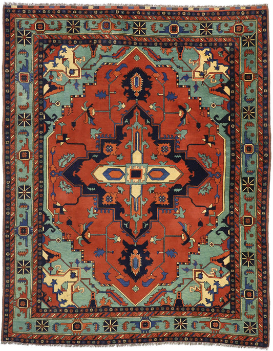 9 x 11 Vintage Afghan Rug 77274