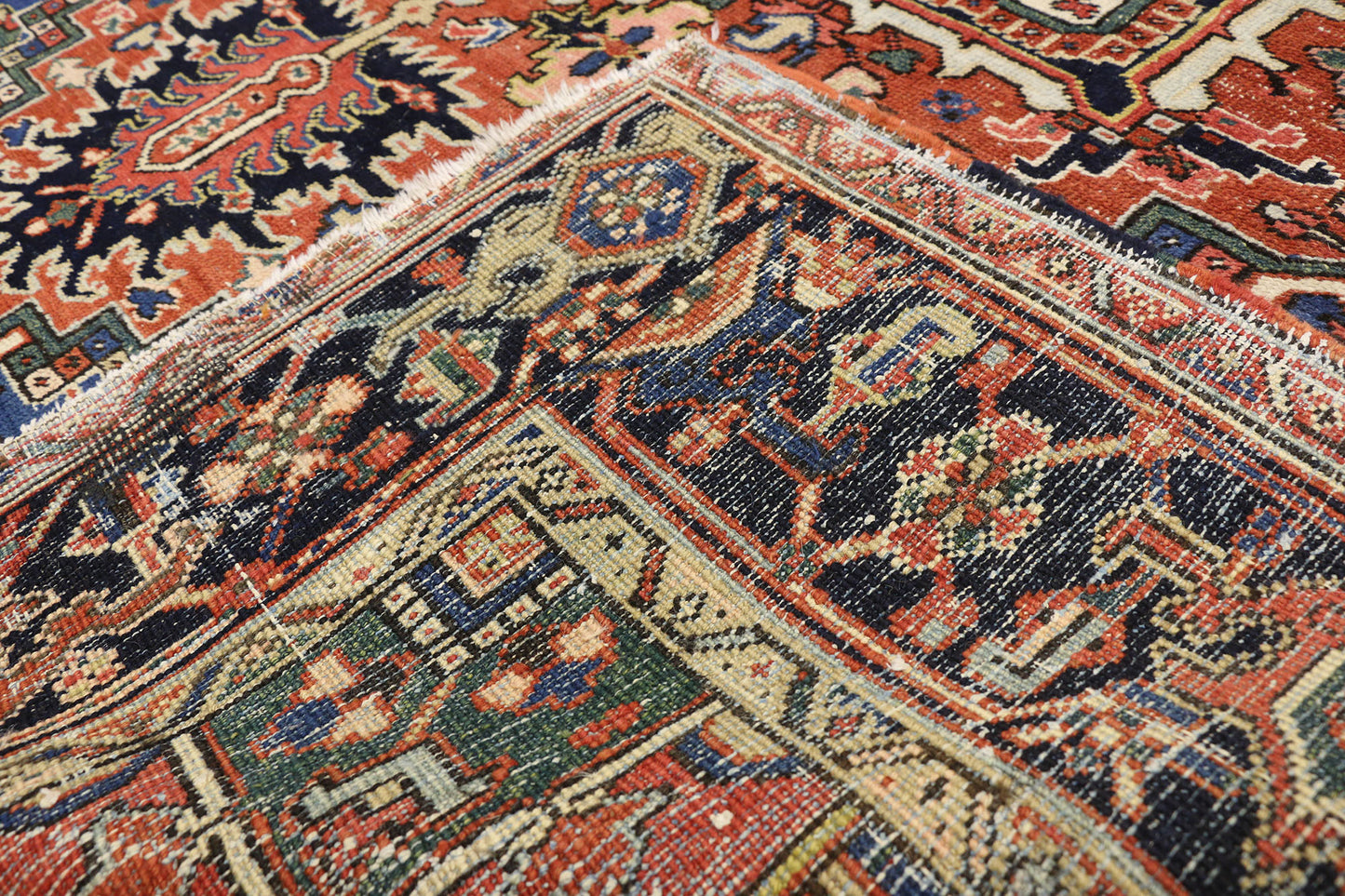 8 x 10 Antique Persian Heriz Rug 77276