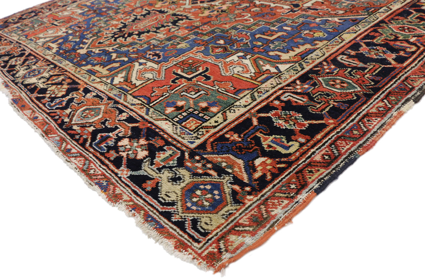 8 x 10 Antique Persian Heriz Rug 77276