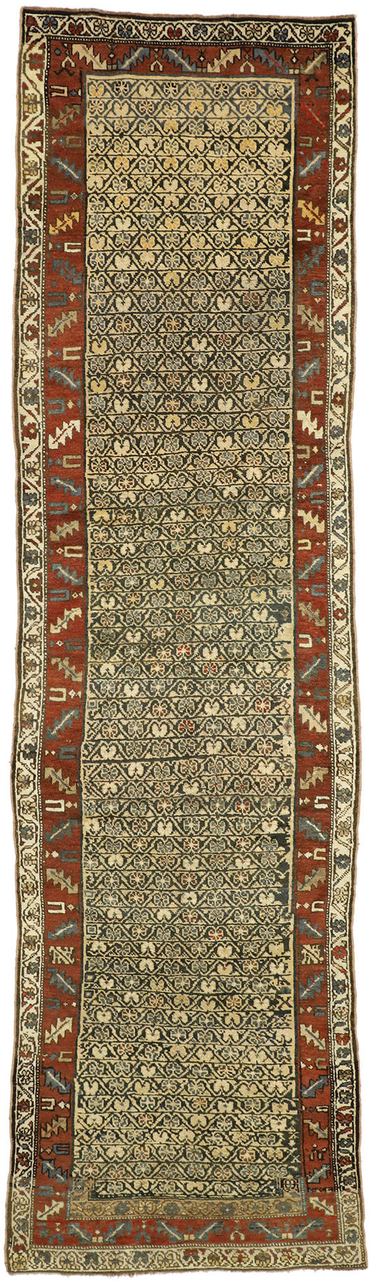 4 x 14 Antique Persian Kurdish Rug 77278