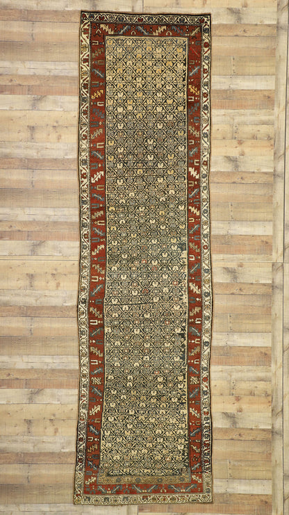 4 x 14 Antique Persian Kurdish Rug 77278