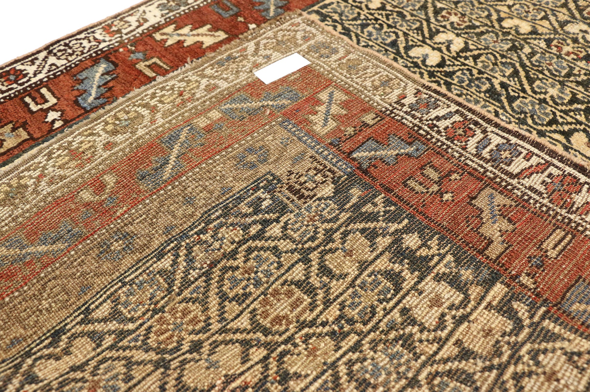 4 x 14 Antique Persian Kurdish Rug 77278