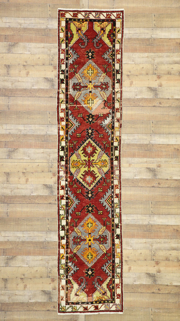 3 x 12 Vintage Turkish Oushak Runner 77279