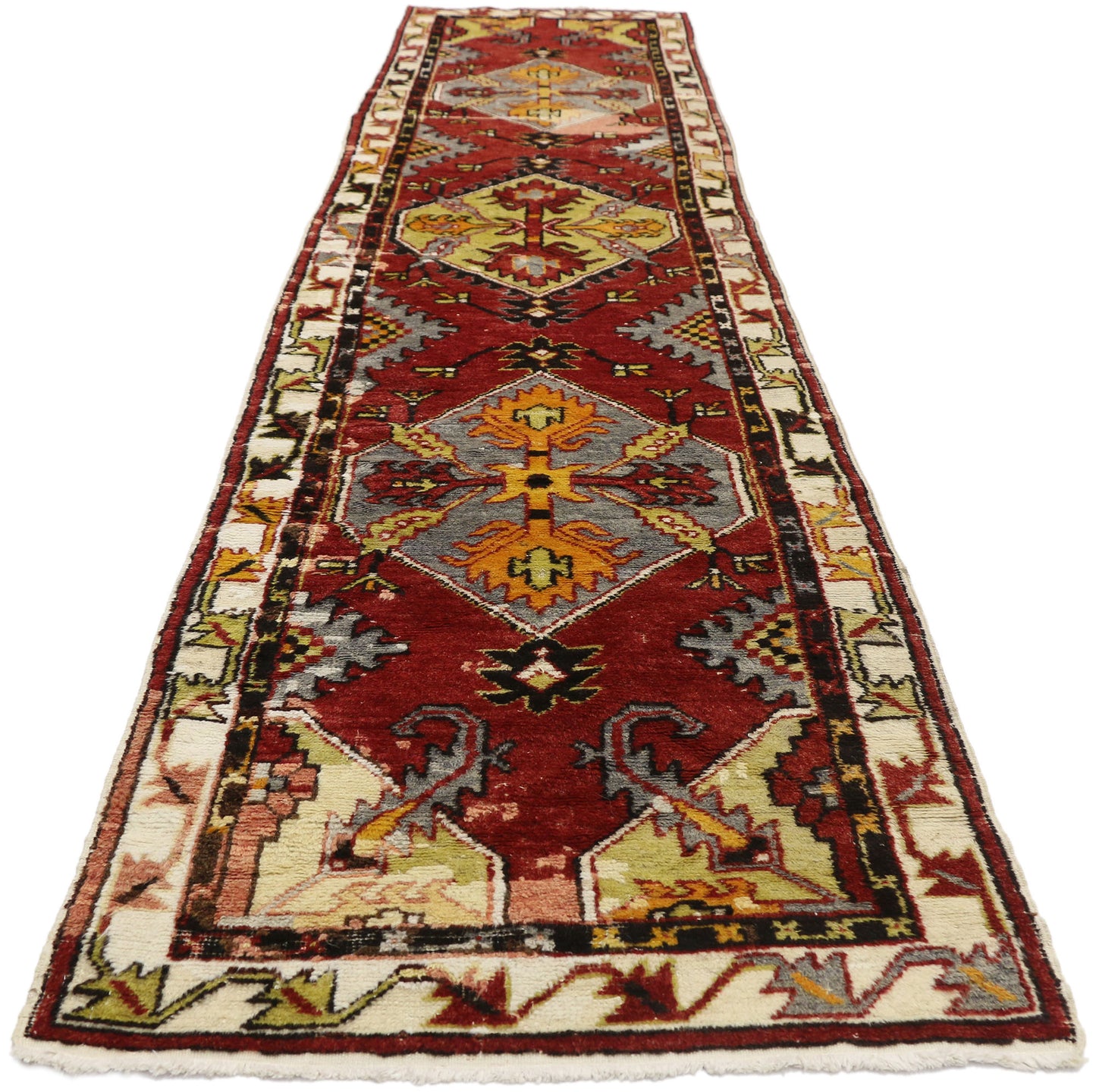 3 x 12 Vintage Turkish Oushak Runner 77279