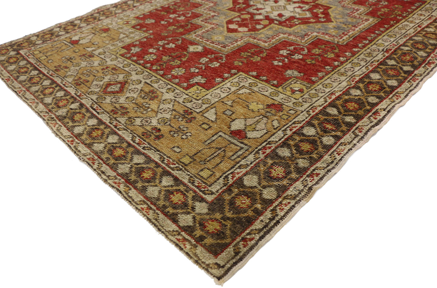 4 x 6 Vintage Turkish Oushak Rug 77281