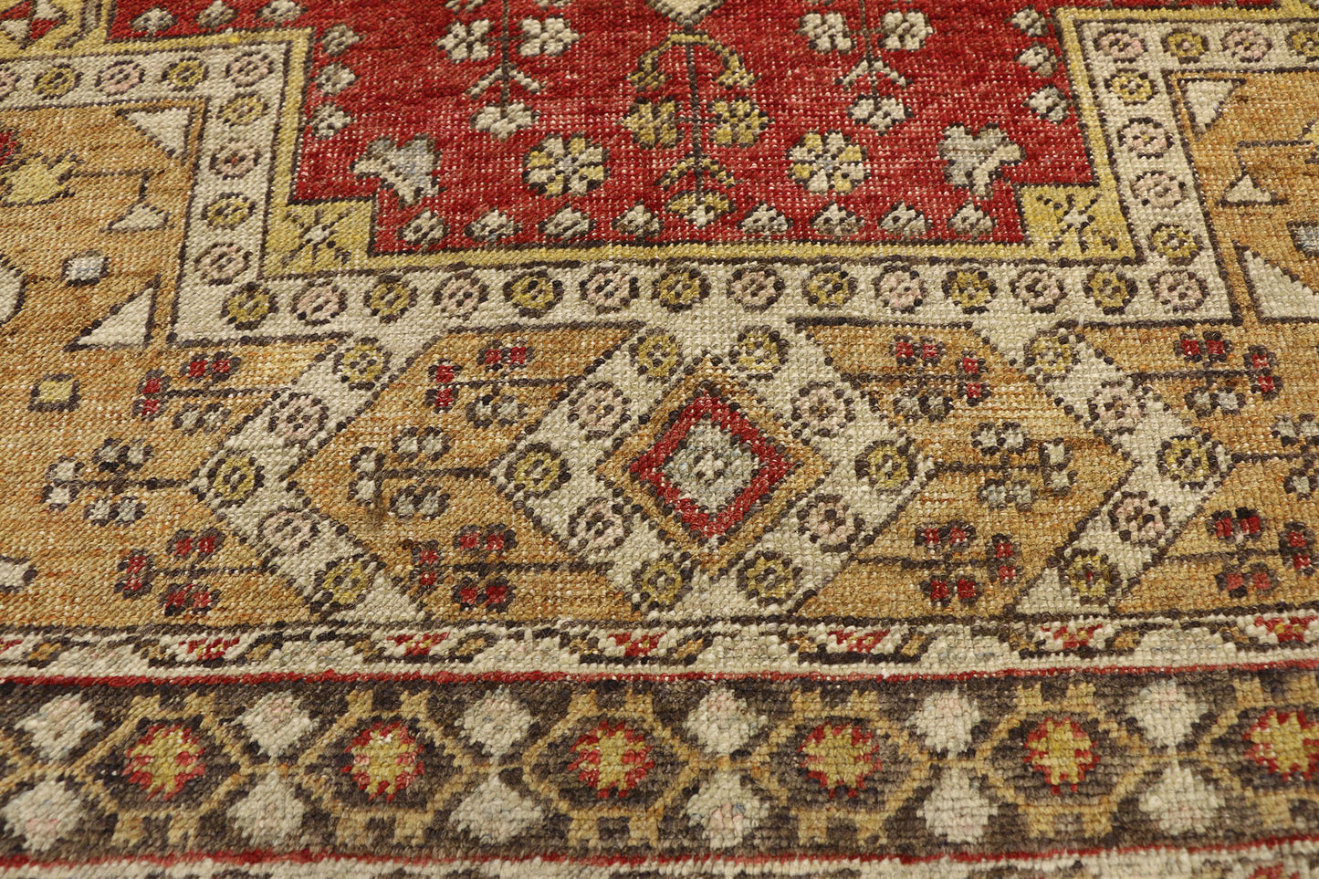4 x 6 Vintage Turkish Oushak Rug 77281