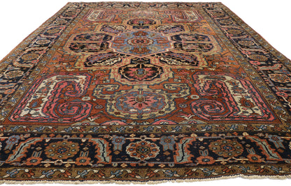 8 x 11 Antique Persian Heriz Rug 77282