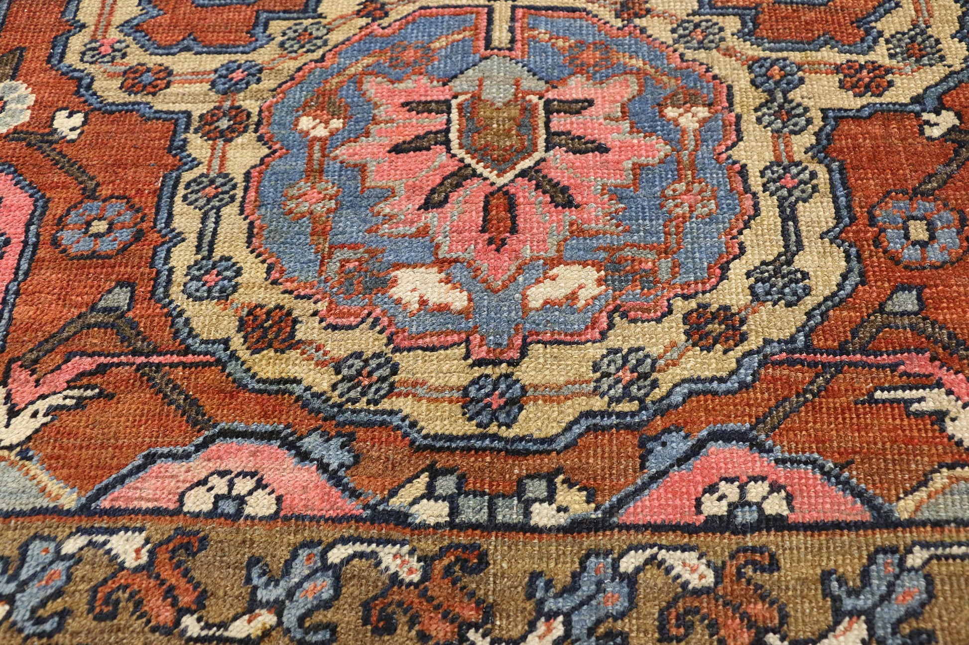 8 x 11 Antique Persian Heriz Rug 77282
