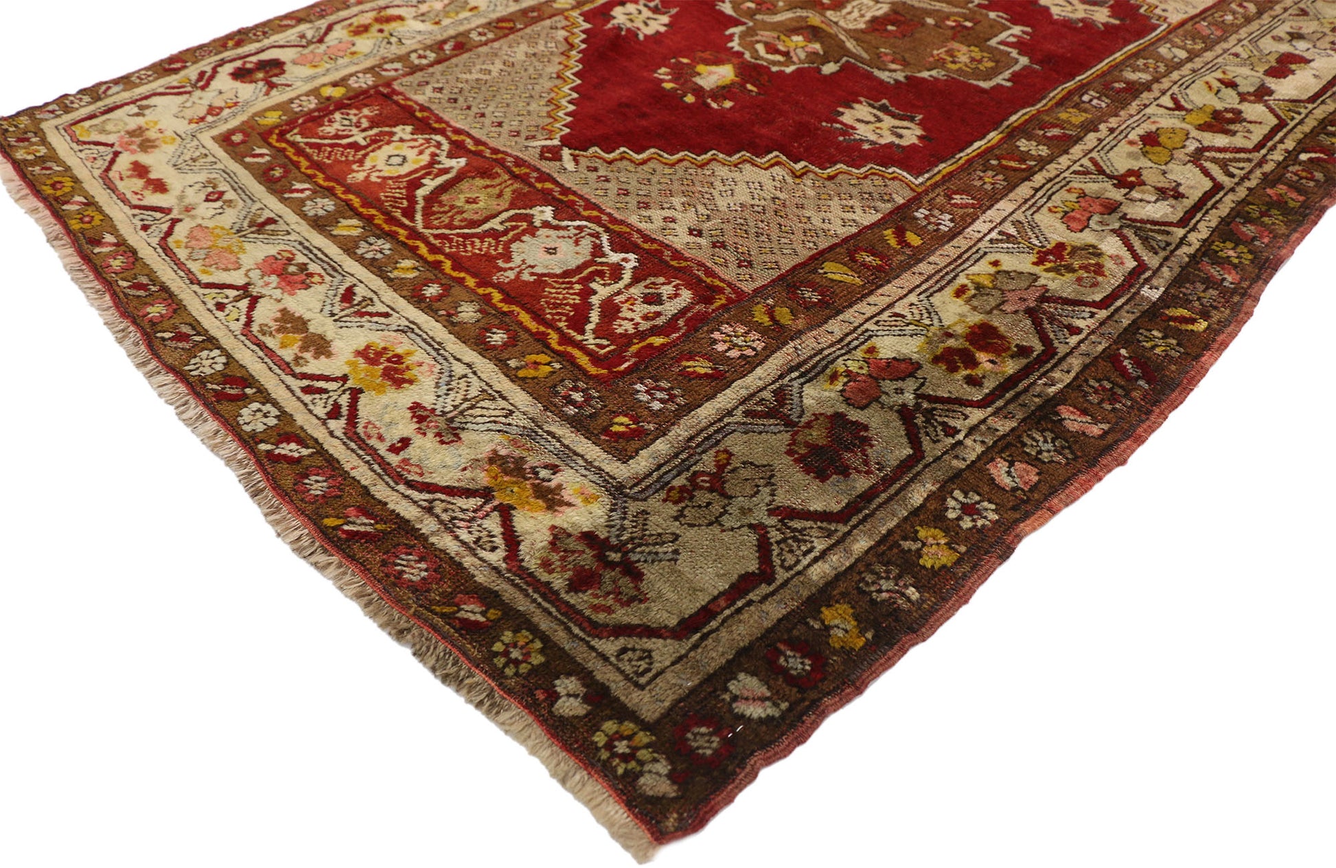 4 x 10 Vintage Turkish Oushak Runner 77284