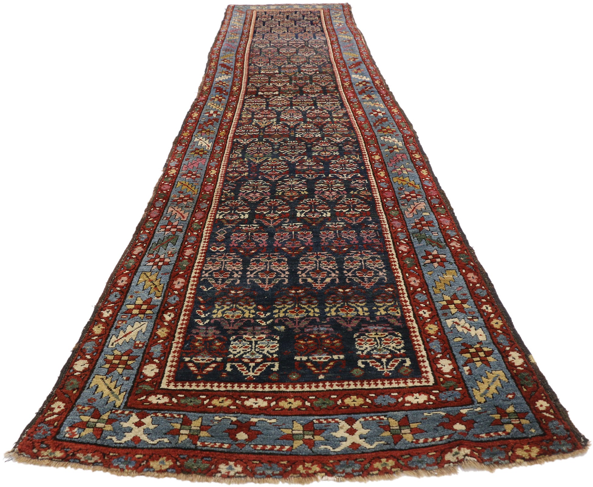 3 x 13 Antique Persian Malayer Runner 77285