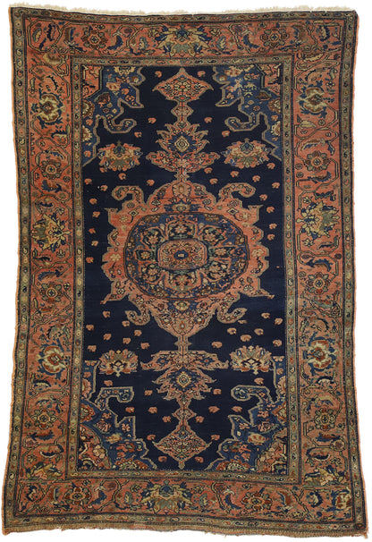 4 x 6 Antique Persian Malayer Rug 77286