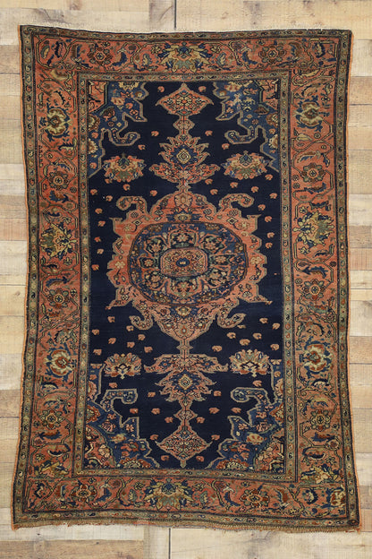 4 x 6 Antique Persian Malayer Rug 77286