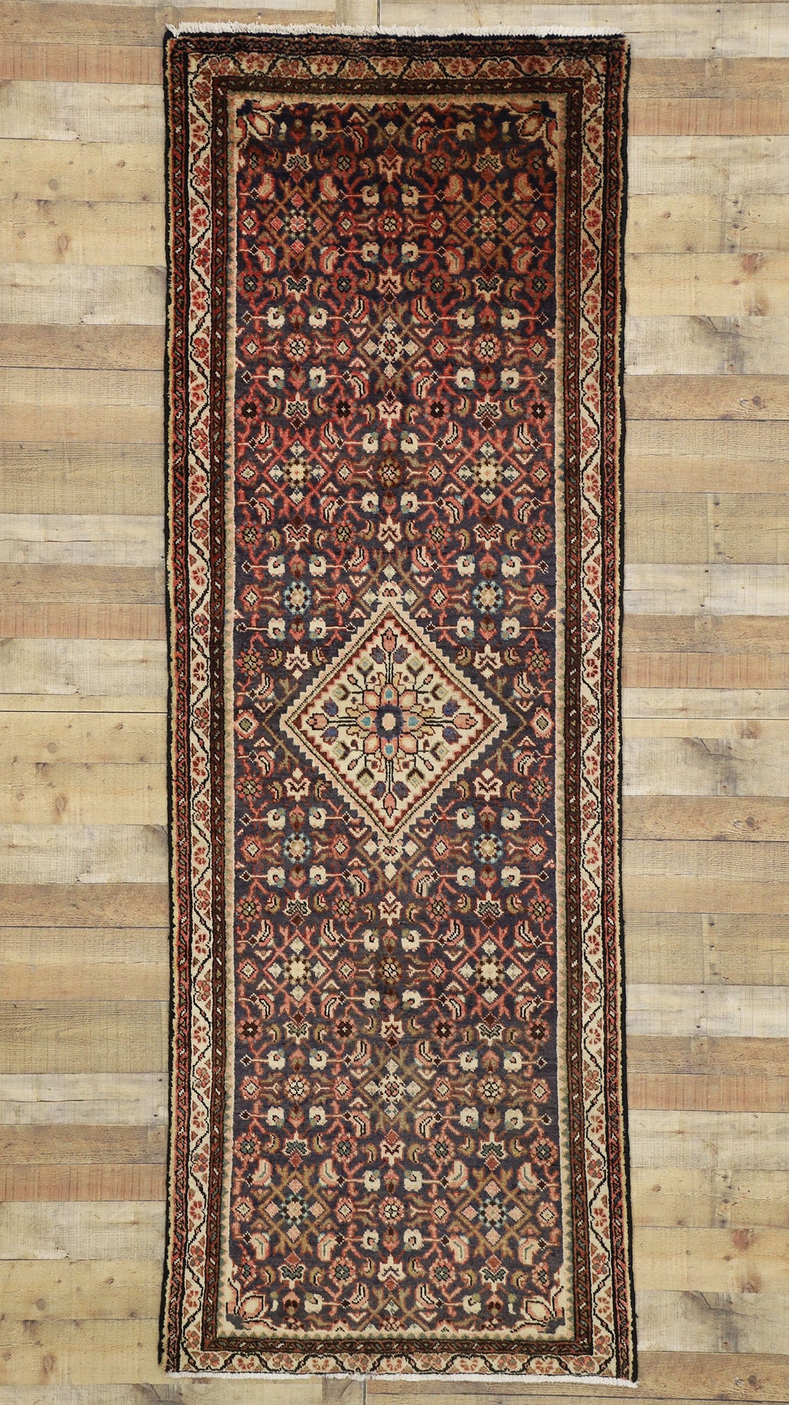 3 x 10 Vintage Persian Hamadan Runner 77289