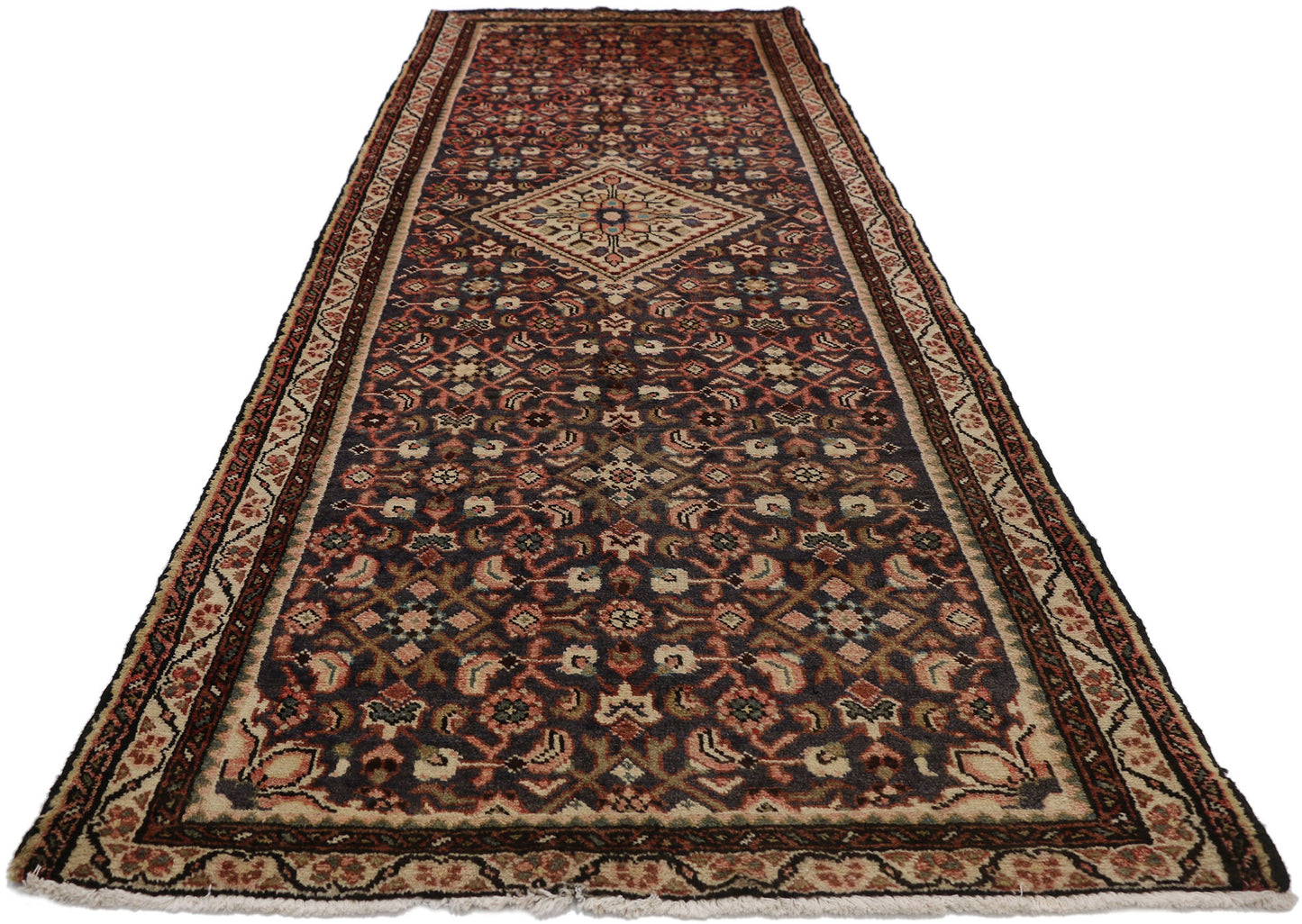3 x 10 Vintage Persian Hamadan Runner 77289
