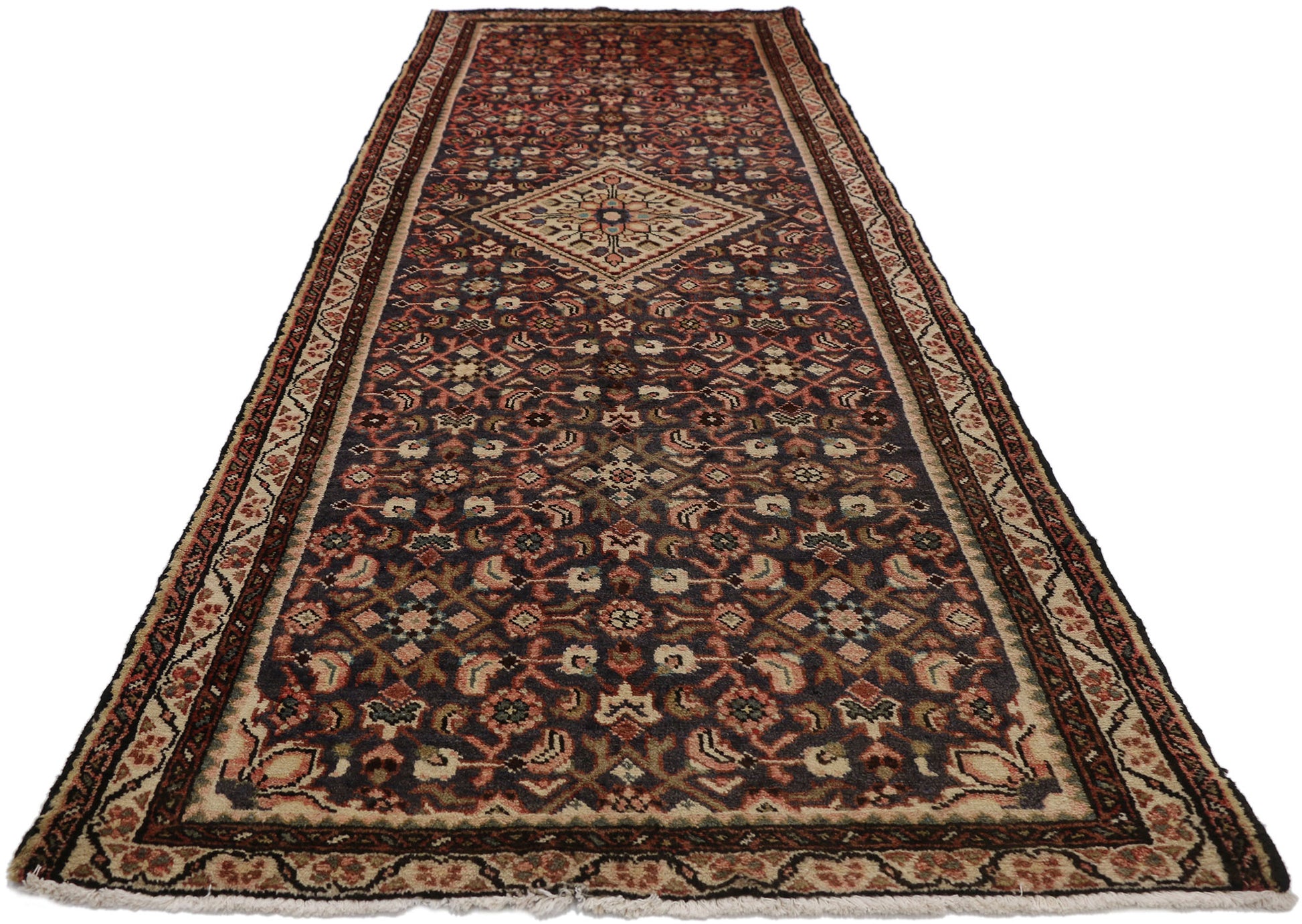 3 x 10 Vintage Persian Hamadan Runner 77289