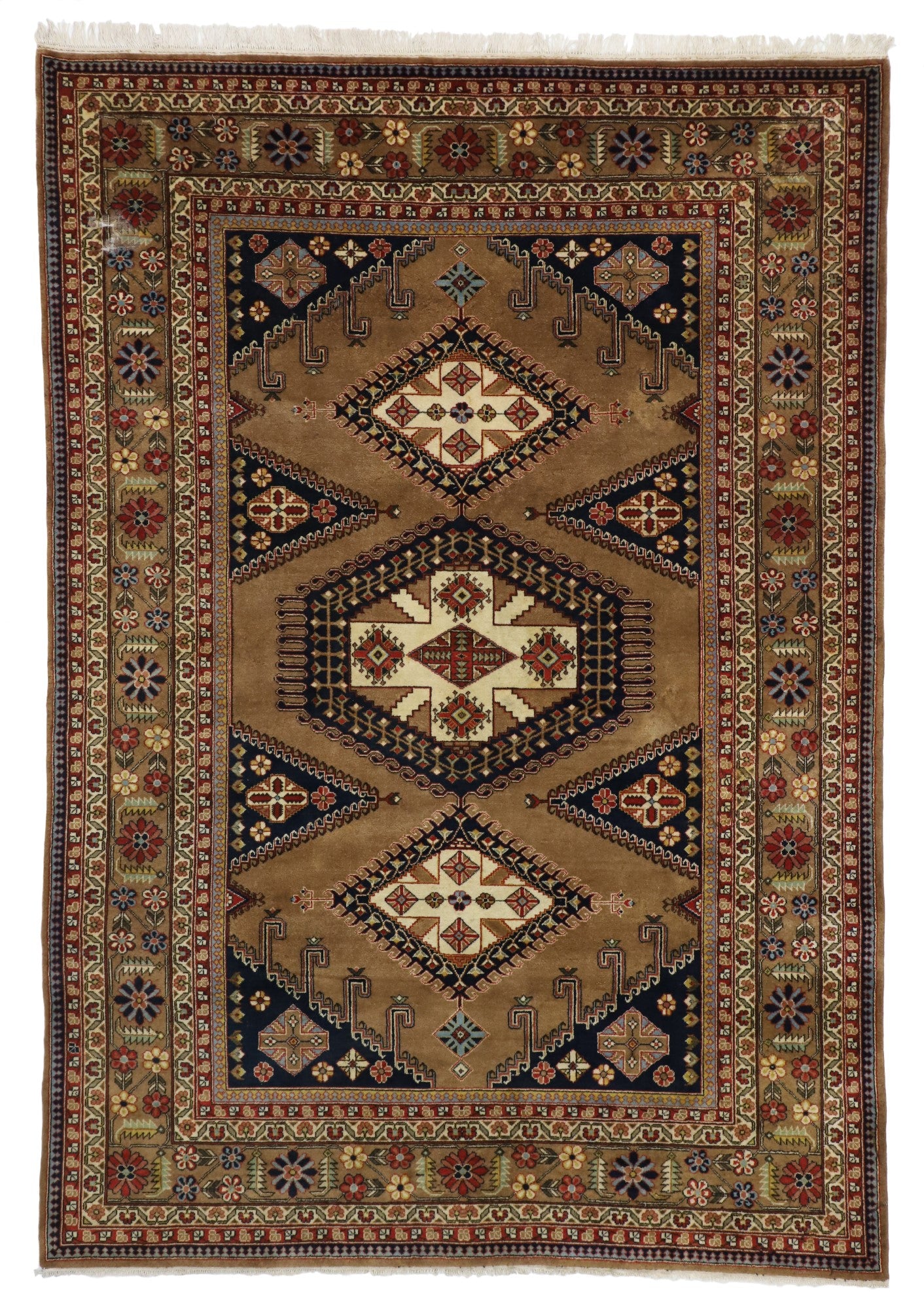 8 x 12 Vintage Tribal Romanian Rug 77299