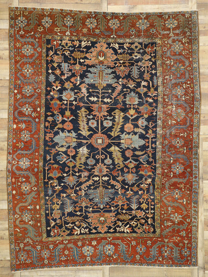 9 x 12 Antique Serapi Rug 77301