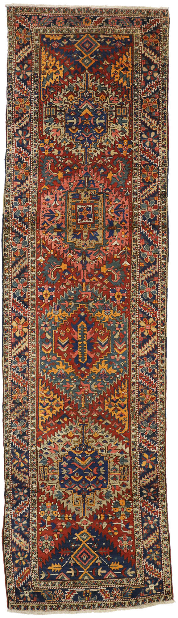 3 x 11 Antique Heriz Rug 77303