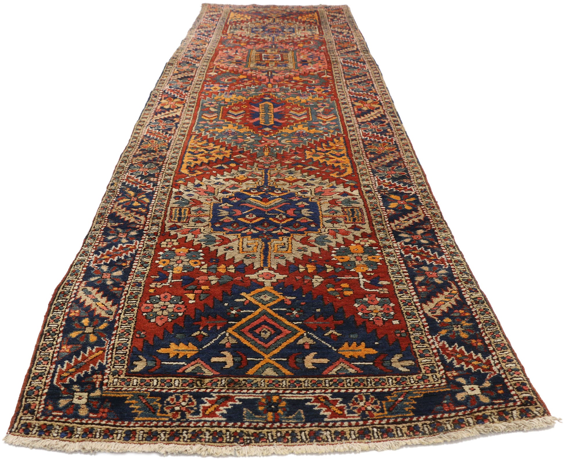 3 x 11 Antique Heriz Rug 77303