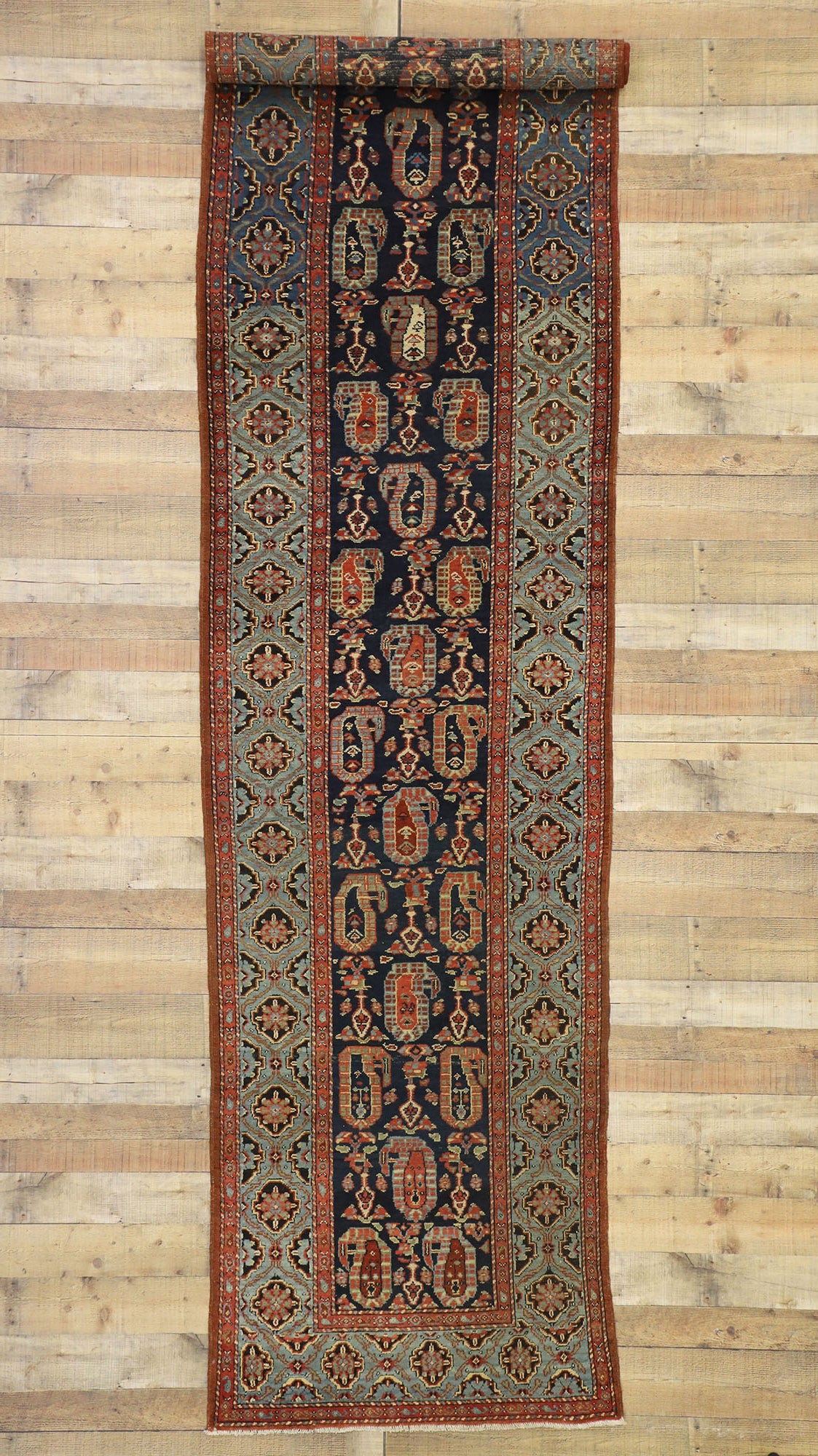 3 x 14 Antique Persian Malayer Runner 77304