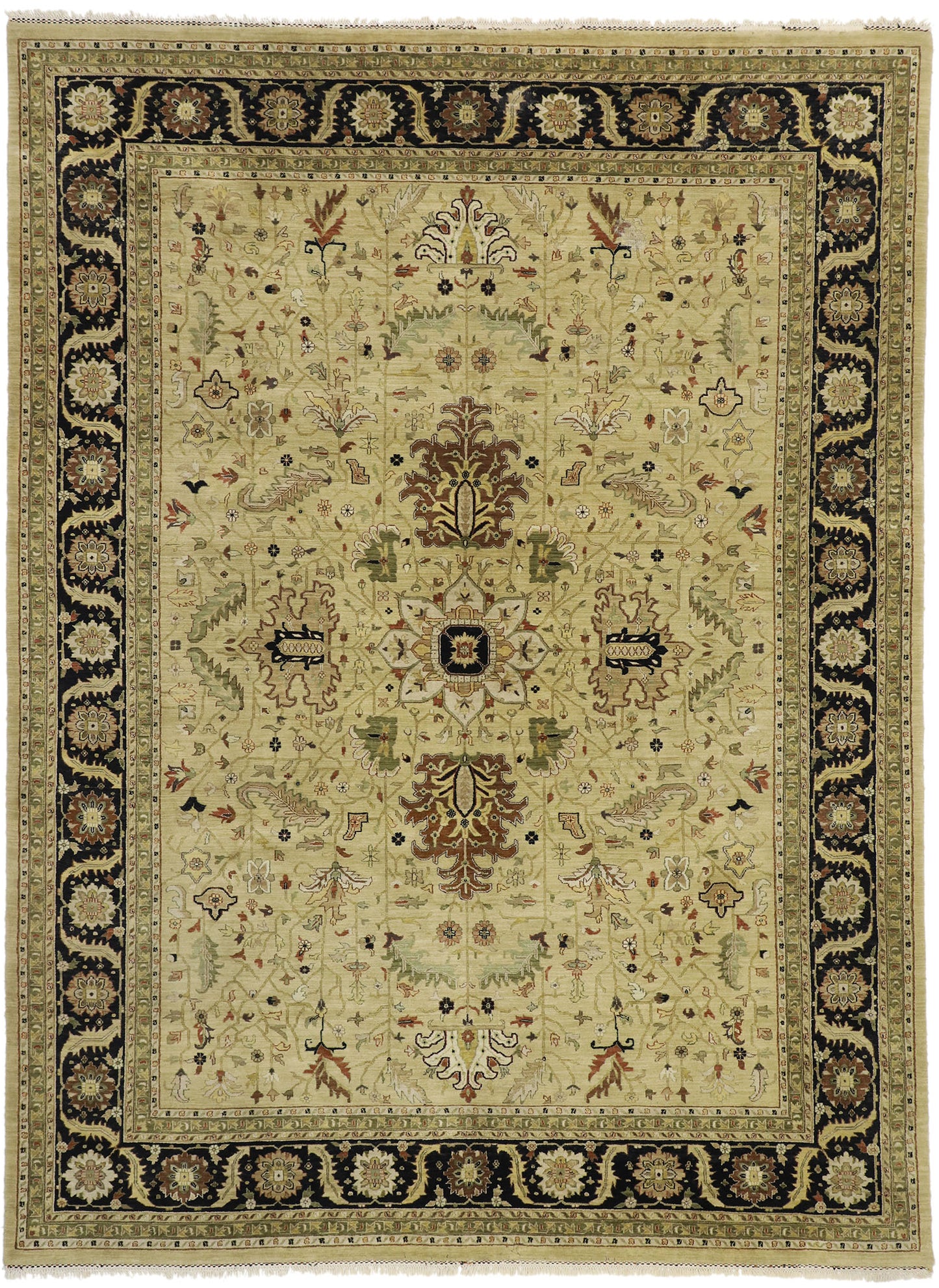 9 x 12 Vintage Indian Rug 77306